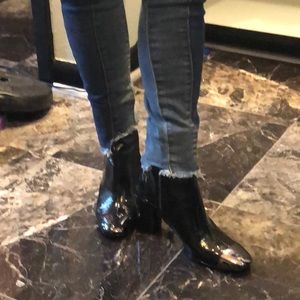 Zara black& Silver Booties/Boots